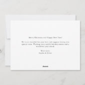 Eerste bruiloft vrolijk en getrouwd kerstfoto feestdagenkaart (Achterkant)