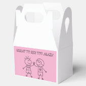 Eerste bult Happy Birthday Party Favoriet Box Pink Bedankdoosjes (Geopend)