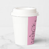 EERSTE BULT HAPPY BIRTHDAY ROZE PAPIEREN BEKERS (Rechts)