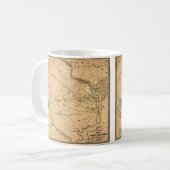 Eerste burgeroorlog Strijd tegen Bull Run Map Seat Koffiemok (Voorkant links)