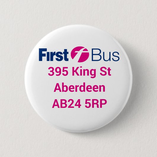 Eerste bus badge ronde button 5,7 cm (Voorkant)