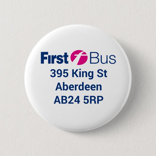 Eerste bus badge ronde button 5,7 cm (Voorkant)