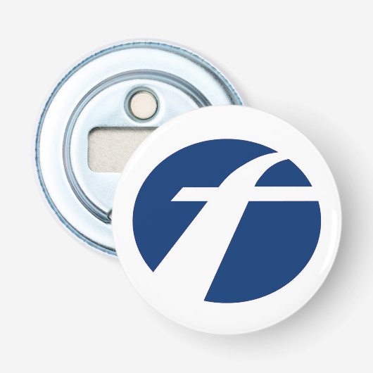 Eerste bus flesopener button flesopener (Voorkant)