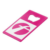 Eerste bus flesopener creditkaart flessenopener (Voorkant Gekanteld)