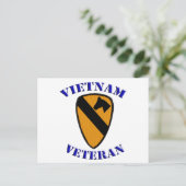 Eerste Cav Vietnam Veteran Briefkaart (Staand voorkant)