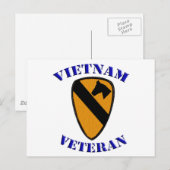 Eerste Cav Vietnam Veteran Briefkaart (Voorkant / Achterkant)