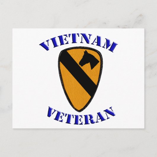 Eerste Cav Vietnam Veteran Briefkaart (Voorkant)