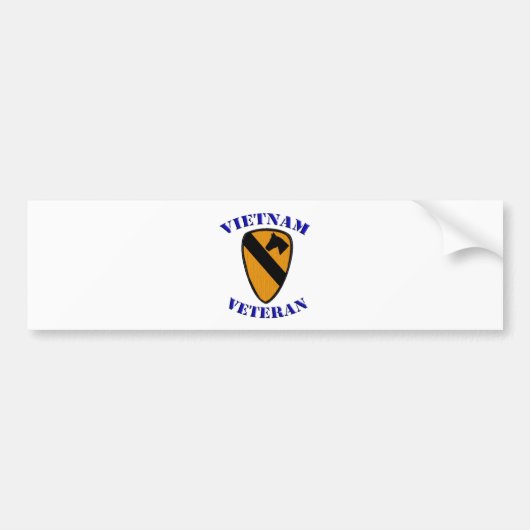 Eerste Cav Vietnam Veteran Bumpersticker (Voorkant)
