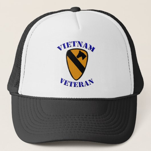Eerste Cav Vietnam Veteran Trucker Pet (Voorkant)
