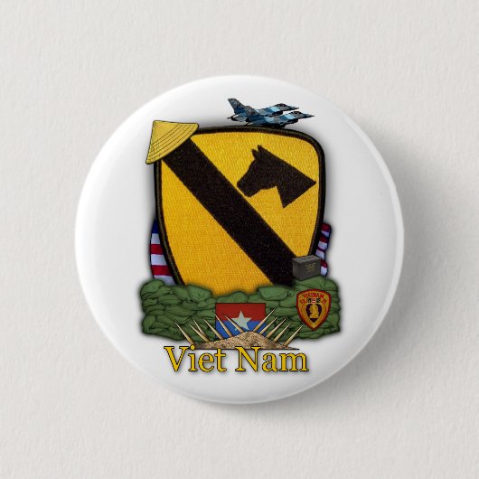 eerste cavalerie divisie vietnam vets Button oorlo (Voorkant)