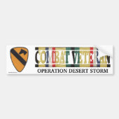 Eerste Cavalry Div. SWA Combat Veteran Sticker (Voorkant)