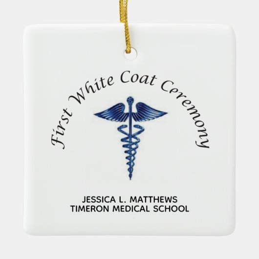 Eerste ceremonie van de Wit-witlaag Keramisch Ornament (Voorkant)