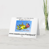 Eerste Chanoeka KAART leuke vis met dreidel (Achterkant)