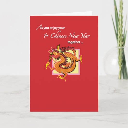Eerste Chinees Nieuwjaar van de Draak samen Kaart (Voorkant)
