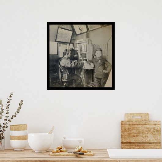 Eerste Chinese telefoonoperator, China 1922 Poster (Keuken)