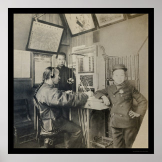 Eerste Chinese telefoonoperator, China 1922 Poster