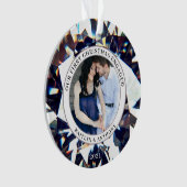 EERSTE CHRISTMAS MET EEN RANG 2-fotokeramiek of Ornament (voorkant)