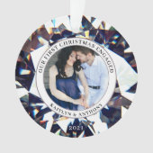 EERSTE CHRISTMAS MET EEN RANG 2-fotokeramiek of Ornament (voorkant)