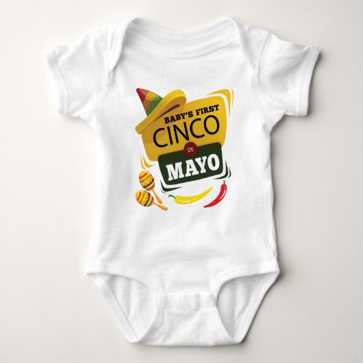 Eerste Cinco de Mayo - 1e Cinco de Mayo Romper (Voorkant)