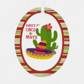eerste Cinco de mayo Metalen Ornament (Voorkant)