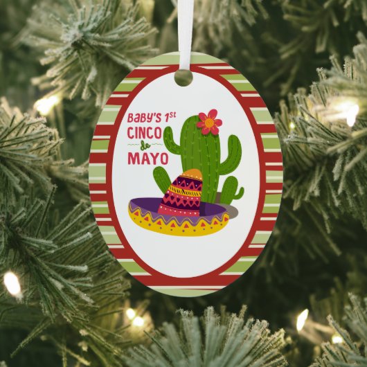 eerste Cinco de mayo Metalen Ornament (Insitu)
