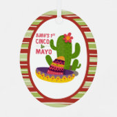 eerste Cinco de mayo Metalen Ornament (Achterkant)