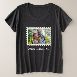 EERSTE CLASS DAD Beste vader aangepaste horizontal Grote Maat T-shirt