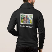 EERSTE CLASS DAD Beste vader aangepaste horizontal Hoodie (Achterkant)