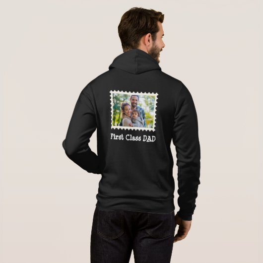 EERSTE CLASS DAD Beste vader aangepaste horizontal Hoodie (Achterkant volledig)