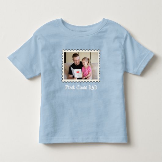 EERSTE CLASS DAD Beste vader aangepaste horizontal Kinder Shirts (Voorkant)