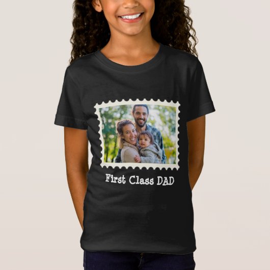 EERSTE CLASS DAD Beste vader aangepaste horizontal T-shirt (Voorkant)