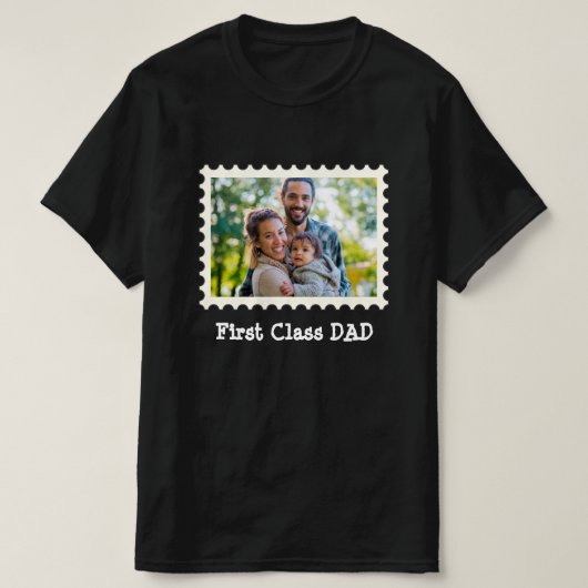 EERSTE CLASS DAD Beste vader aangepaste horizontal T-shirt (Design voorkant)