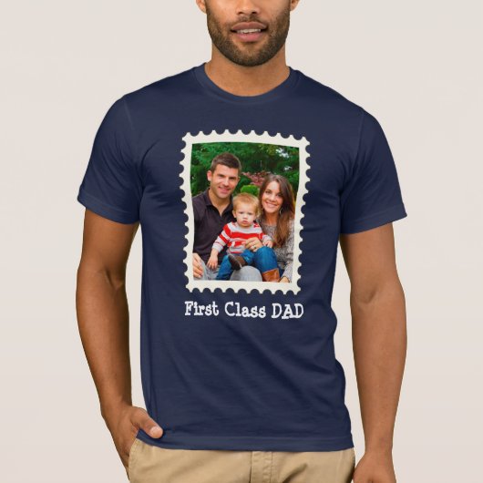 EERSTE CLASS DAD Beste vader ooit aangepaste foto T-shirt (Voorkant)