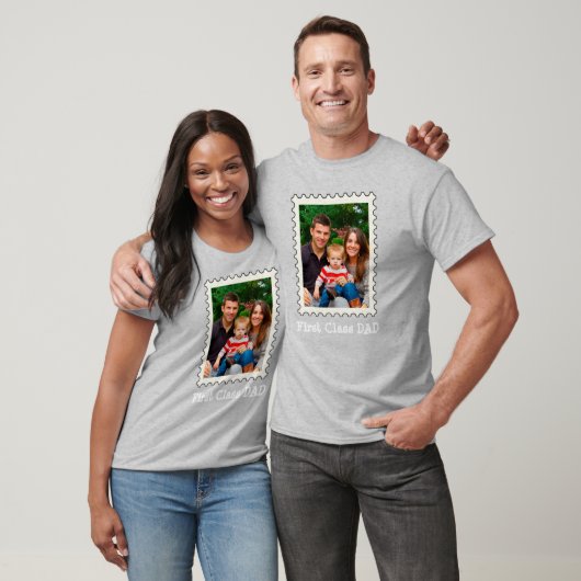 EERSTE CLASS DAD Beste vader ooit aangepaste foto T-shirt (Unisex)
