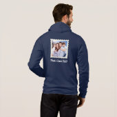 EERSTE CLASS DAD Beste vader ooit aangepaste vierk Hoodie (Achterkant volledig)
