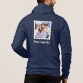 EERSTE CLASS DAD Beste vader ooit aangepaste vierk Hoodie (Achterkant)