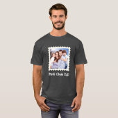EERSTE CLASS DAD Beste vader ooit aangepaste vierk T-shirt (Voorkant volledig)
