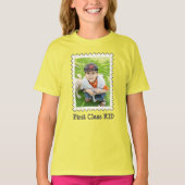 EERSTE CLASS KIND Beste Kind ooit aangepaste foto T-shirt (Voorkant)