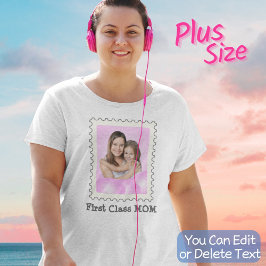 EERSTE CLASS MOM Beste mama ooit aangepaste moeder Grote Maat T-shirt