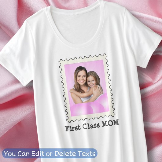 EERSTE CLASS MOM Beste mama ooit aangepaste moeder Grote Maat T-shirt