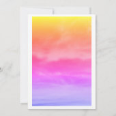 Eerste Cloud Nine Verjaardagsfeest 1e roze kunst Kaart (Achterkant)