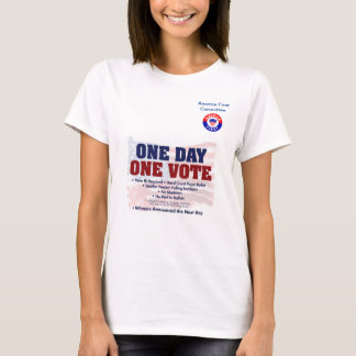 Eerste Commissie Amerika Eén dag één stem T-shirt