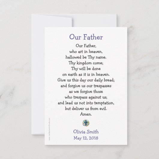 Eerste communale  Kaart van gebedden (Achterkant)