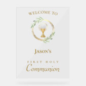 Eerste communautair welkomstteken acryl bord (Voorkant)