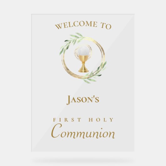 Eerste communautair welkomstteken acryl bord (Voorkant)