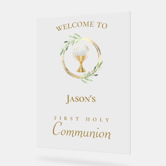 Eerste communautair welkomstteken acryl bord (Hoek)