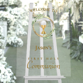 Eerste communautair welkomstteken acryl bord