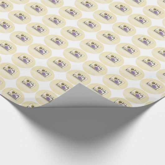 Eerste communautaire druiven en beker,  cadeaupapier (Hoek)