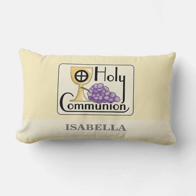 Eerste communautaire druiven en beker,  kussen (Voorkant)