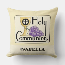 Eerste communautaire druiven en beker,  kussen
